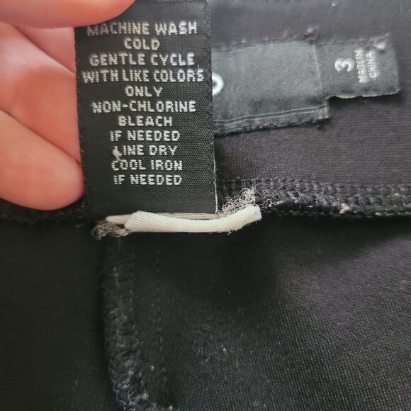 Torrid Size 3 Black Felt Front Pixie Pants Plus Career Office Stretch Pull On - Picture 6 of 7